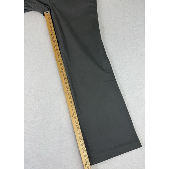 GAP Perfect Khaki Pants Women 8R Gray Mid Rise Wide Leg Comfort 32" Inseam NWT - Picture 2 of 13